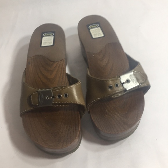 Dr. Scholl's Shoes | Dr Scholls Platform Wooden Sandals | Poshmark